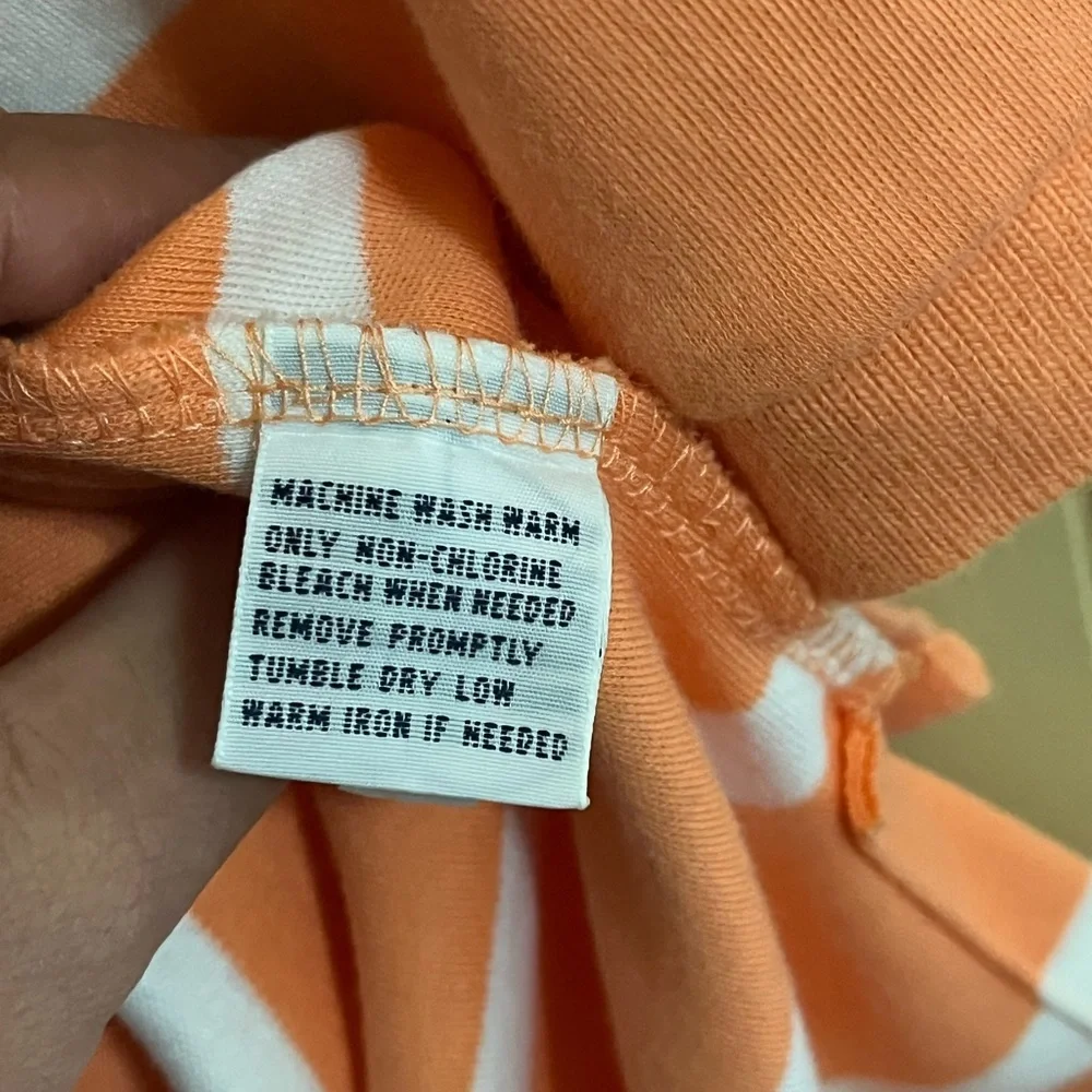 Polo by Ralph Lauren Orange White Striped Men's Shirt Size XL Casual Preppy